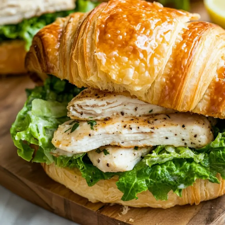 Chicken Caesar Croissant Sandwich
