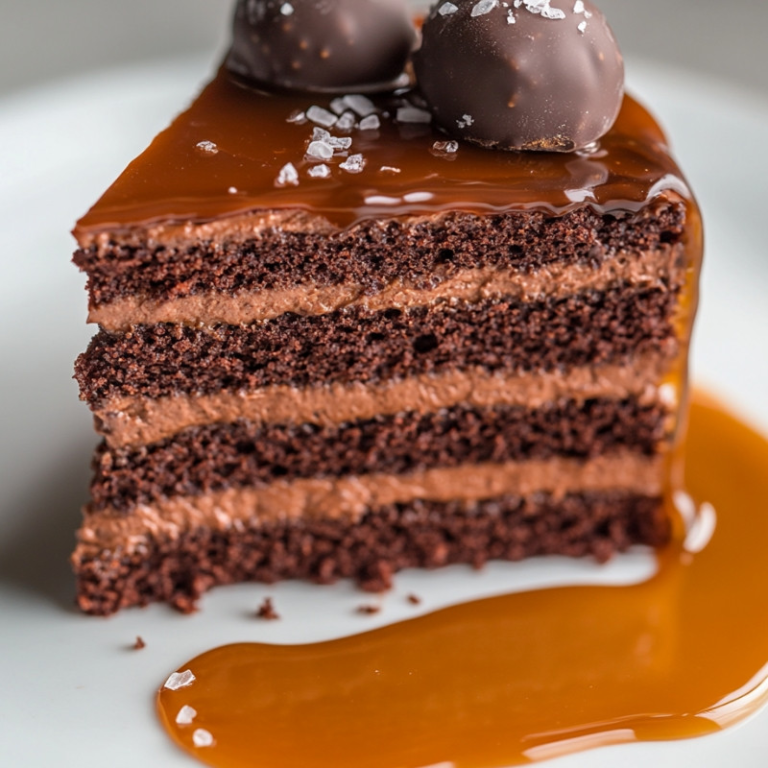 Chocolate Caramel Layer Cake