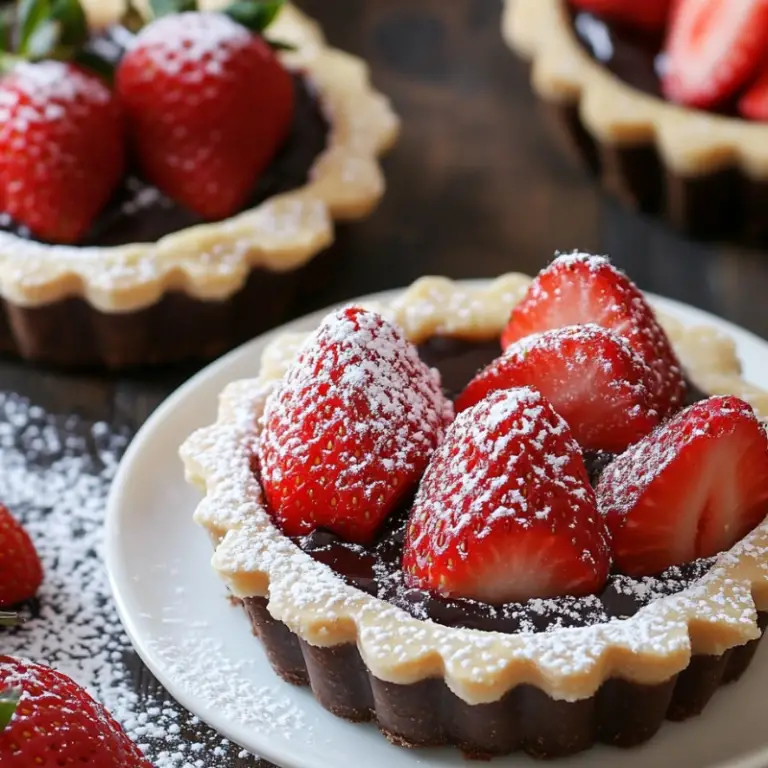 Chocolate Strawberry Tartlets