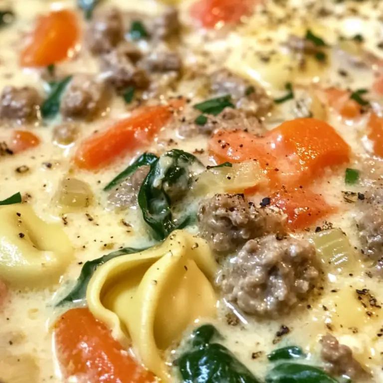 Creamy Crockpot Tortellini Soup