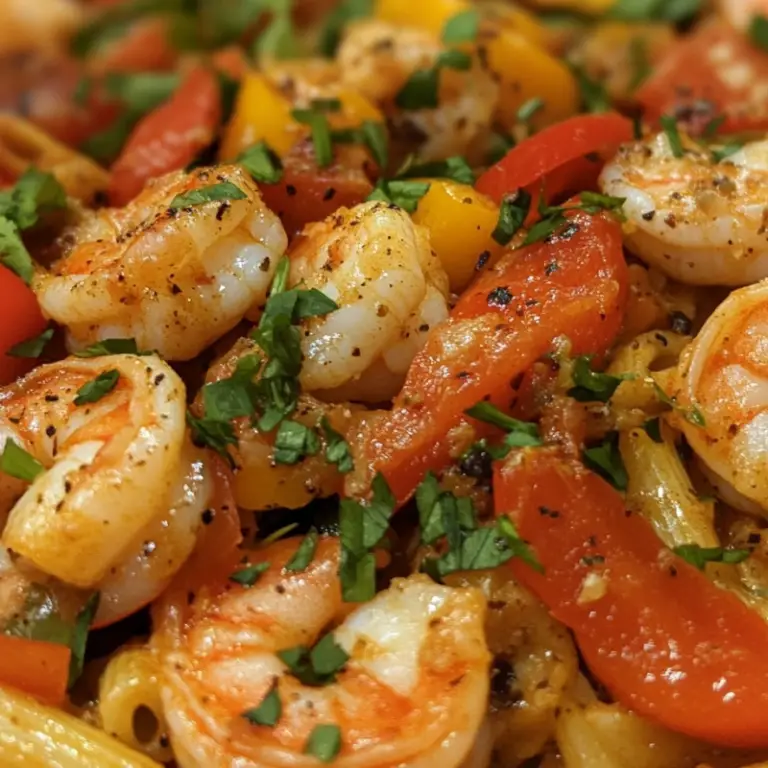 Creamy Jamaican Shrimp Pasta