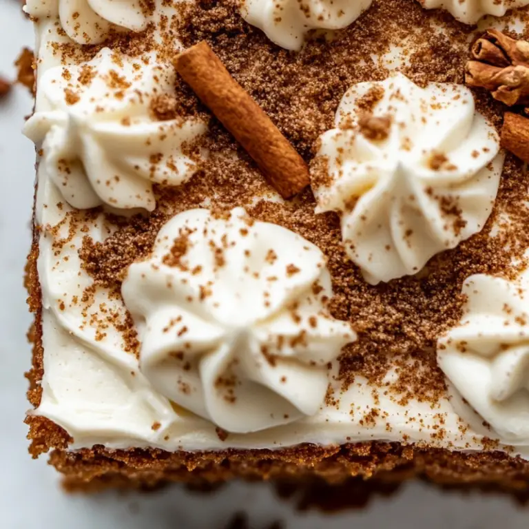 Gingerbread Sheet Cake with Maple Cream Cheese Frosting - Savory Splash