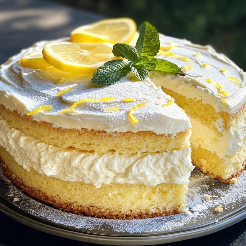 Limoncello Drizzle Mascarpone Cake