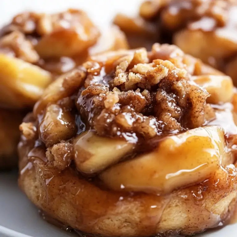 Maple Glazed Apple Crisp Cinnamon Buns