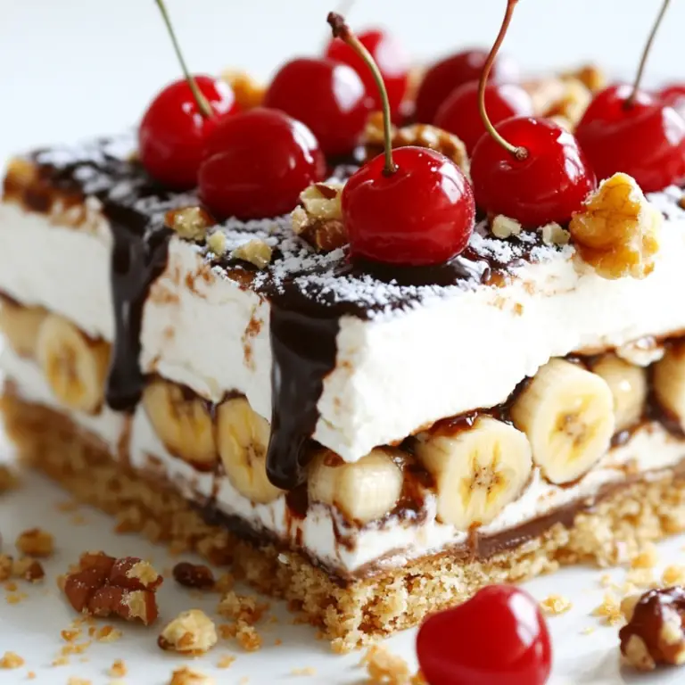 No-Bake Banana Split Cake