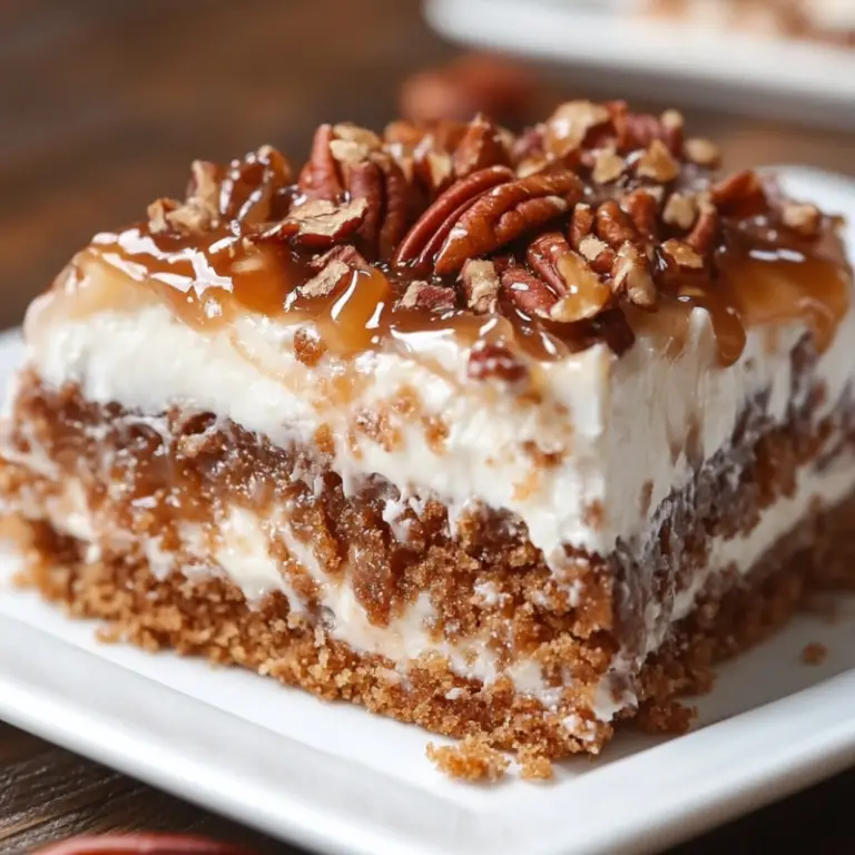 Pecan Praline Poke Cake