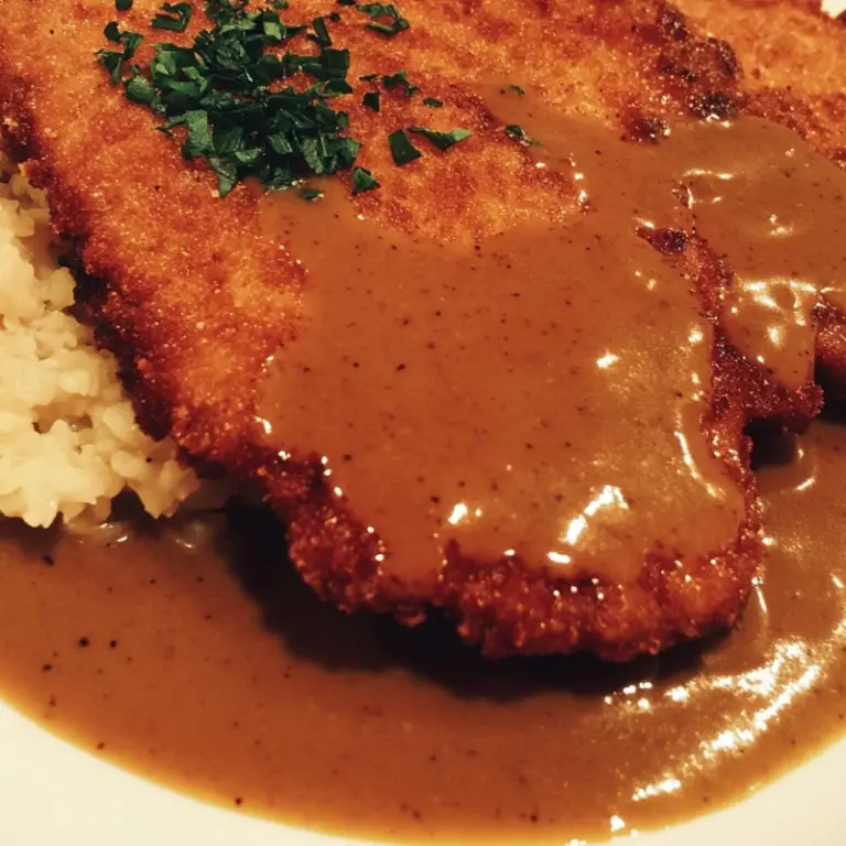 Pork Schnitzel with Dijon Gravy