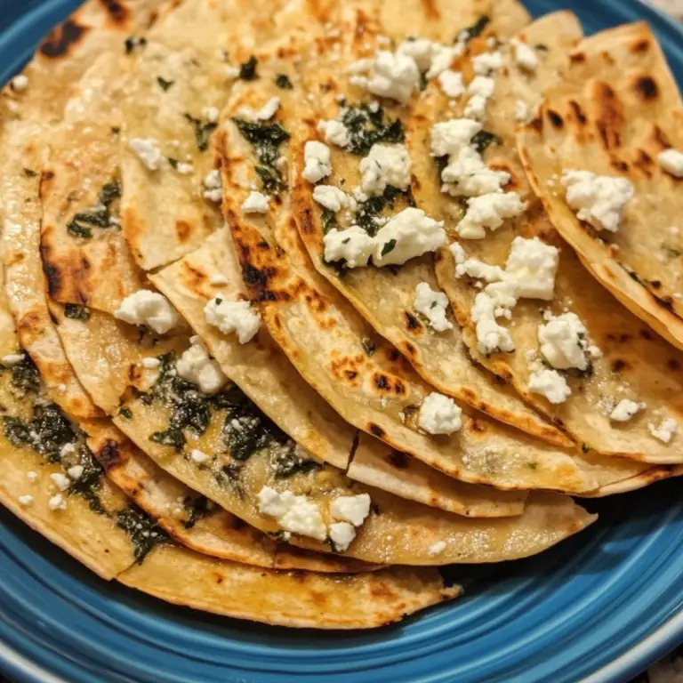 Spinach and Feta Quesadillas