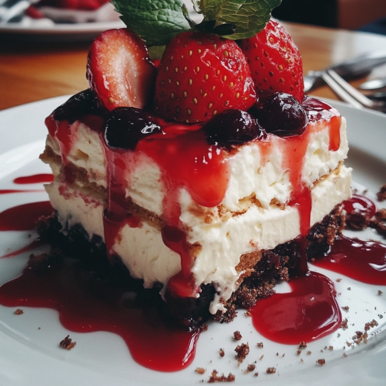 Strawberry Cheesecake Dump Cake