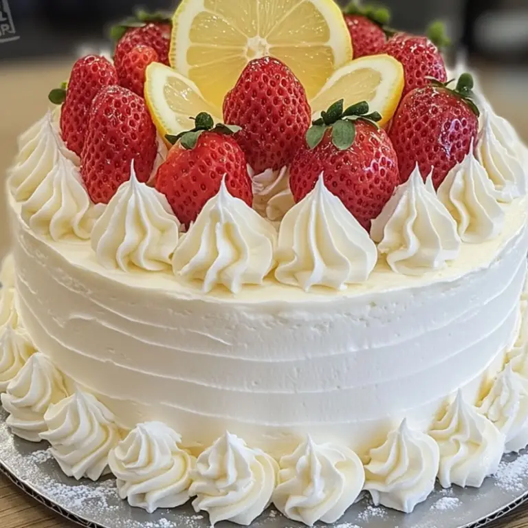 Strawberry Lemon Layer Cake