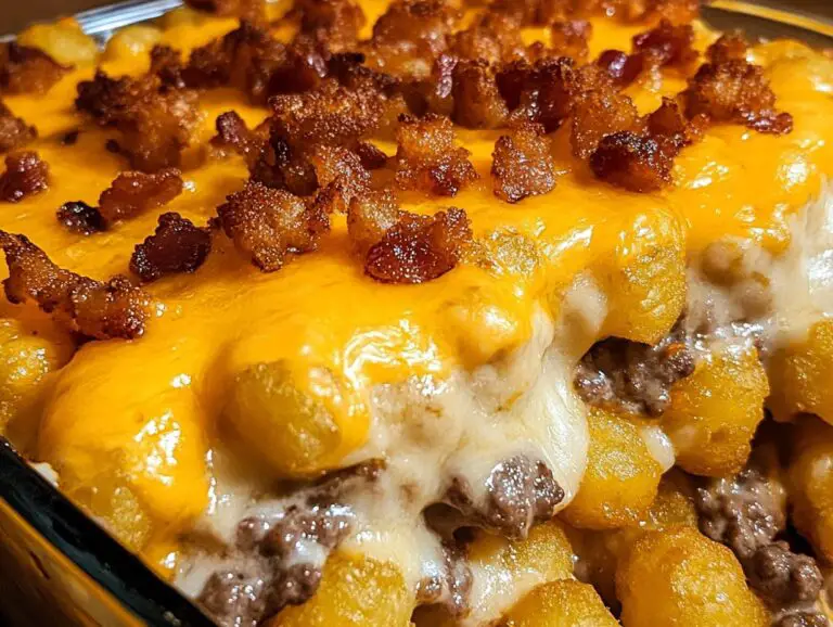 Cheesy Bacon Cheeseburger Tater Tot Casserole