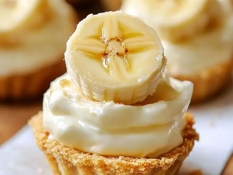 No-Bake Mini Banana Cream Pies 🍌💛