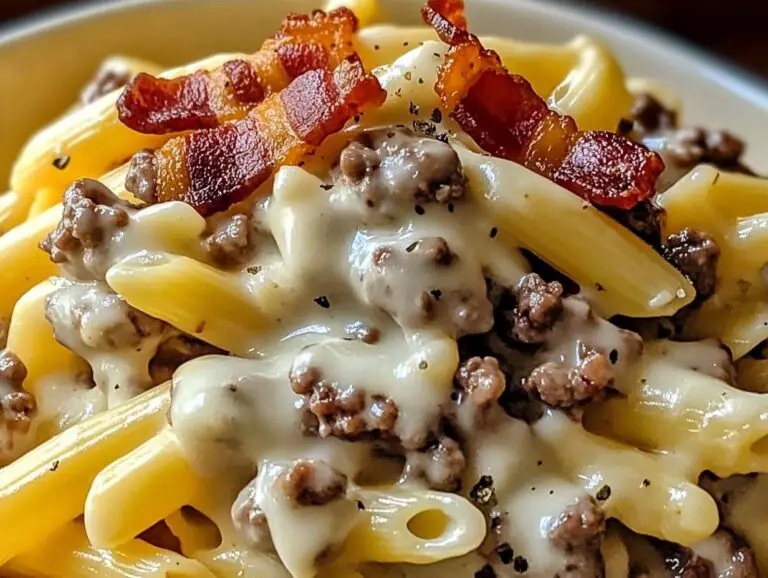 Loaded Bacon Cheeseburger Alfredo Pasta – The Ultimate Comfort Food