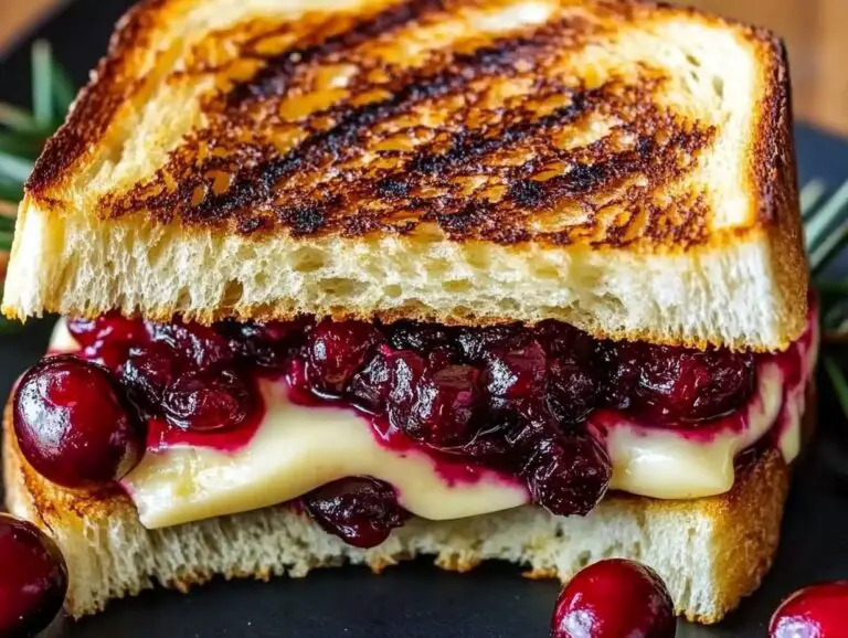 Cranberry Brie & Mozzarella Grilled Sandwich: A Gooey, Sweet & Savory Delight