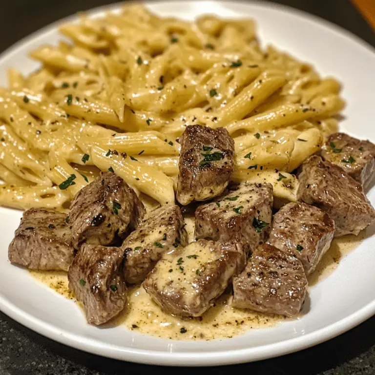 Garlic Butter Steak Bites with Spicy Cajun Alfredo Penne