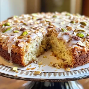 Pistachio Almond Coffee Cake