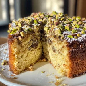 Espresso Ricotta Pistachio Cake