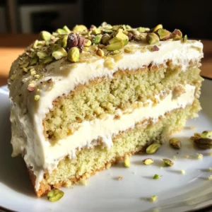 Pistachio Limoncello Mascarpone Cake