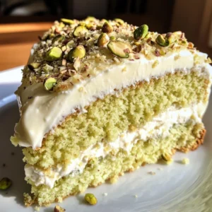 Pistachio Limoncello Mascarpone Cake