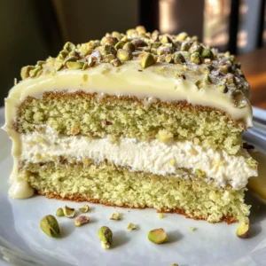 Pistachio Limoncello Mascarpone Cake