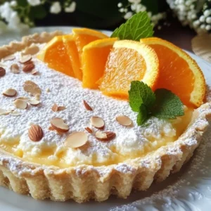 Almond Orange Ricotta Tart