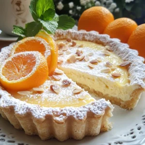 Almond Orange Ricotta Tart