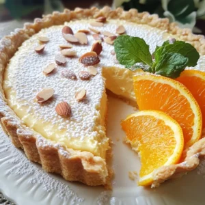 Almond Orange Ricotta Tart