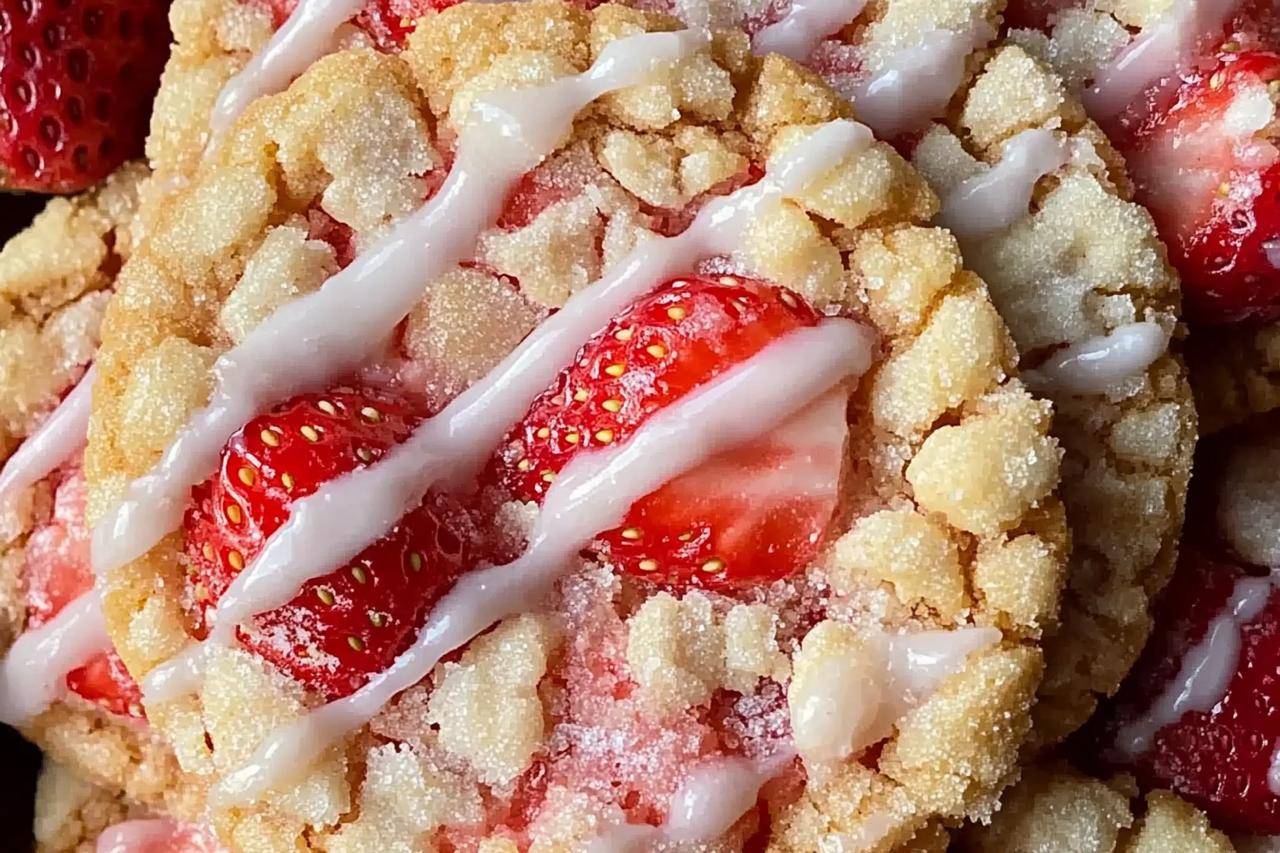 Strawberry Crunch Cookies
