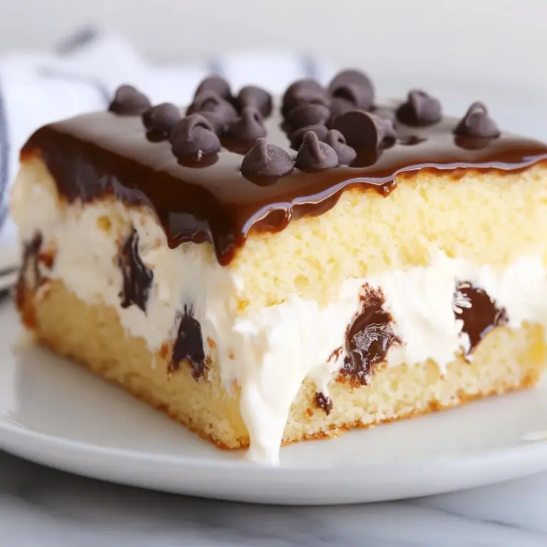 Boston Cream Poke Cake