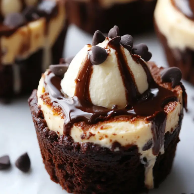 Decadent Cheesecake Brownie Cups