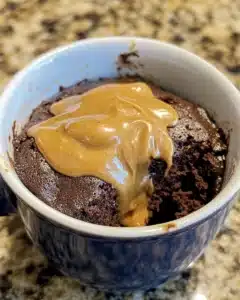 Chocolate Peanut Butter Protein Mug Cake