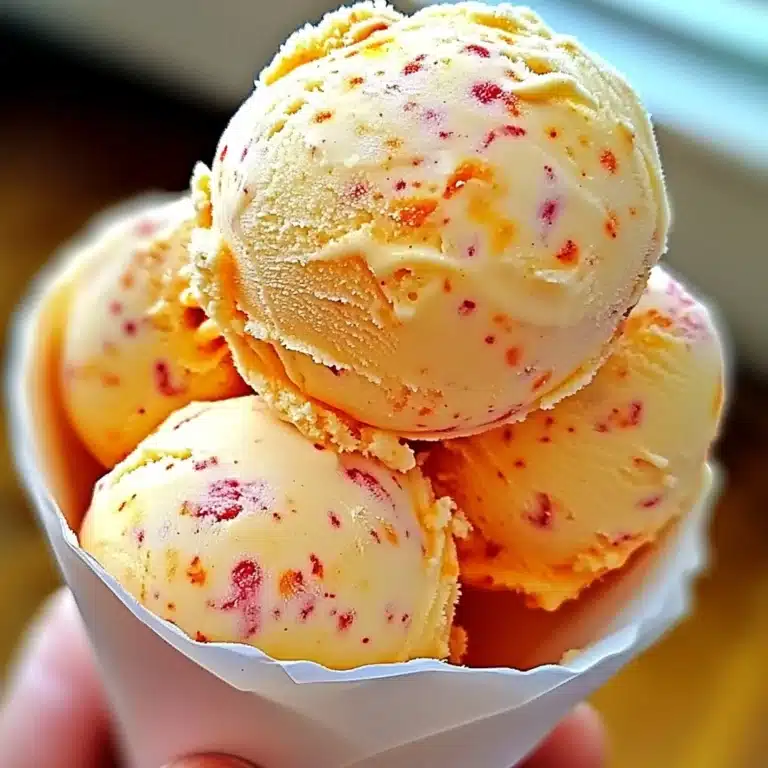 Homemade Peach Ice Cream
