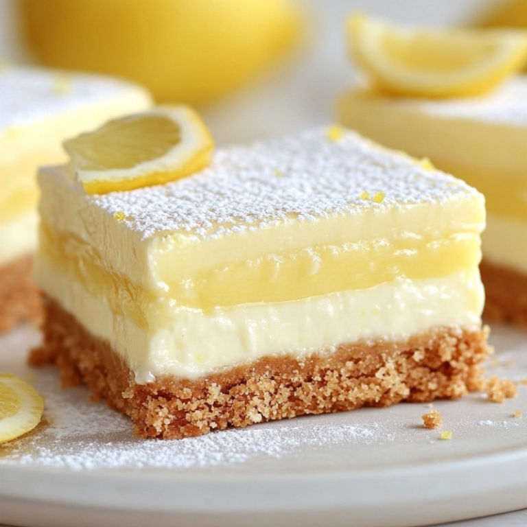 Lazy Lemon Cream Pie Bars