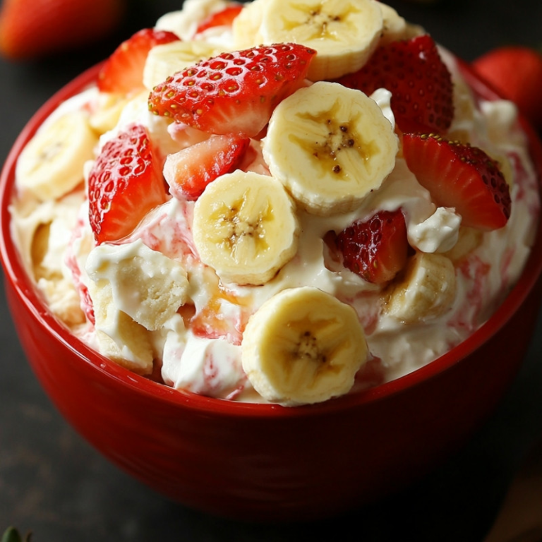 Strawberry Banana Cheesecake Salad