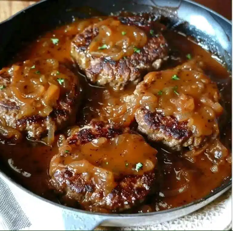 salisbury steak with onion soup