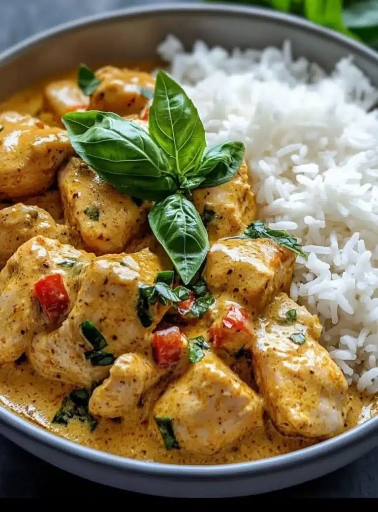 Creamy Spiced Coconut Basil Chicken