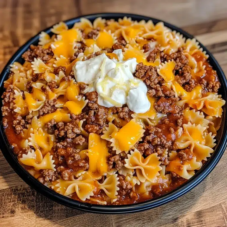 Zesty Honey BBQ Ranch Beef Bowtie Bake