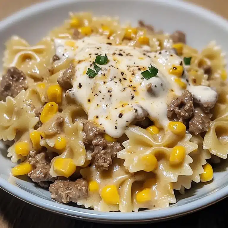 creamy-ranch-beef-bowtie-skillet