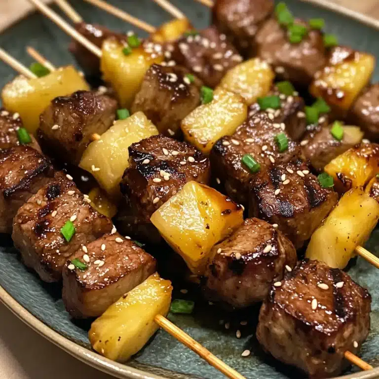 Teriyaki Pineapple Steak Skewers