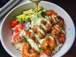 Zesty Shrimp & Avocado Rice Bowls