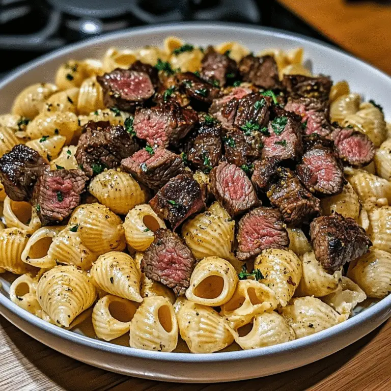 Zesty Ranch Shells with Sautéed Steak Tips: A Creamy, Cheesy Weeknight Indulgence