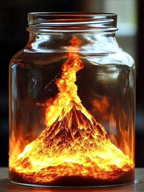 Mini Volcano in a Jar