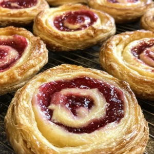 Raspberry Cream Cheese Sourdough Danishes