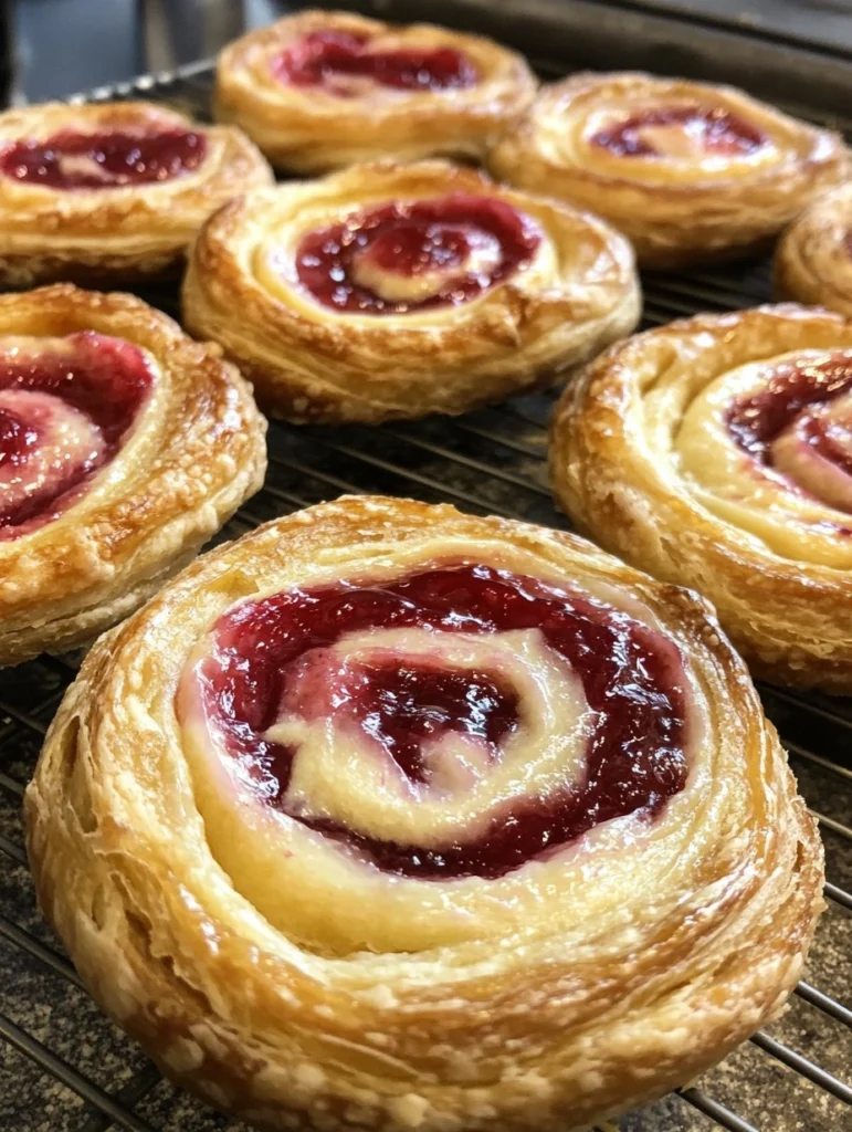 Raspberry Cream Cheese Sourdough Danishes