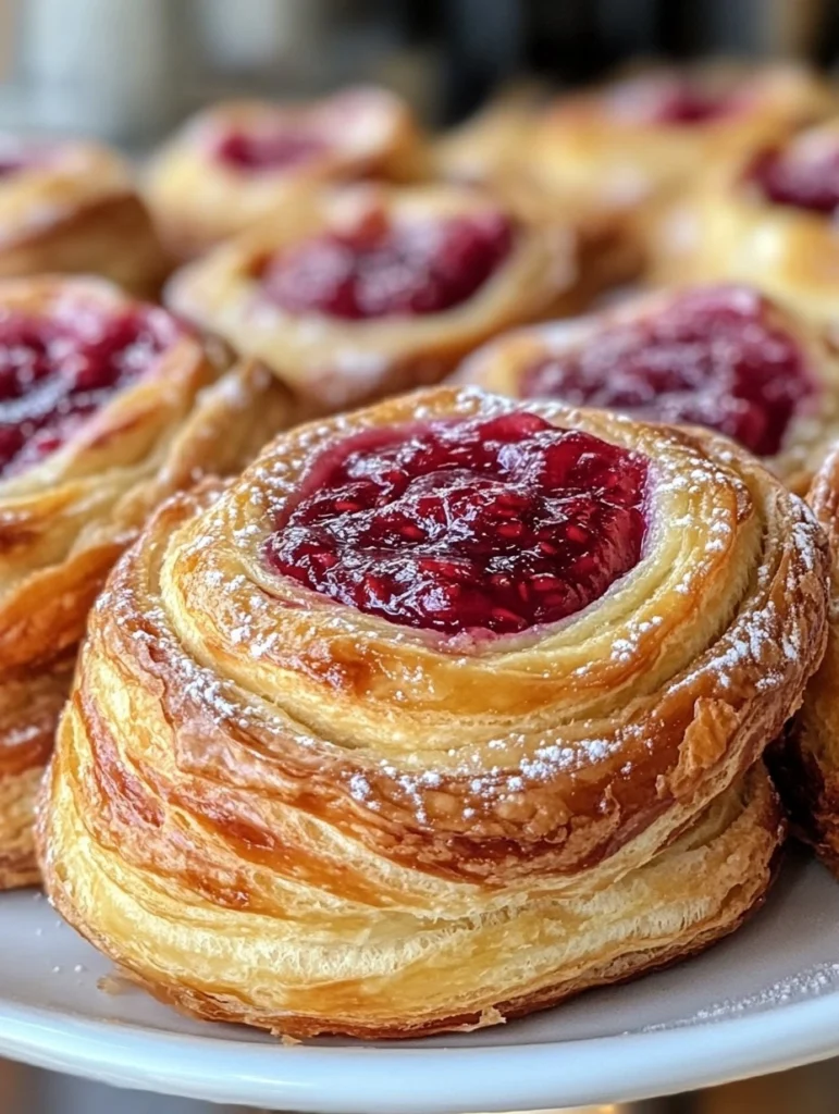 Raspberry Cream Cheese Sourdough Danishes