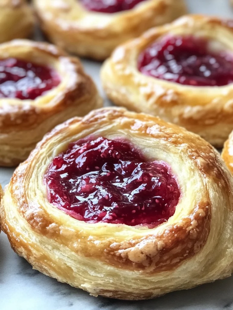 Raspberry Cream Cheese Sourdough Danishes