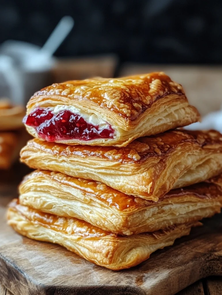 Raspberry Cream Cheese Sourdough Danishes