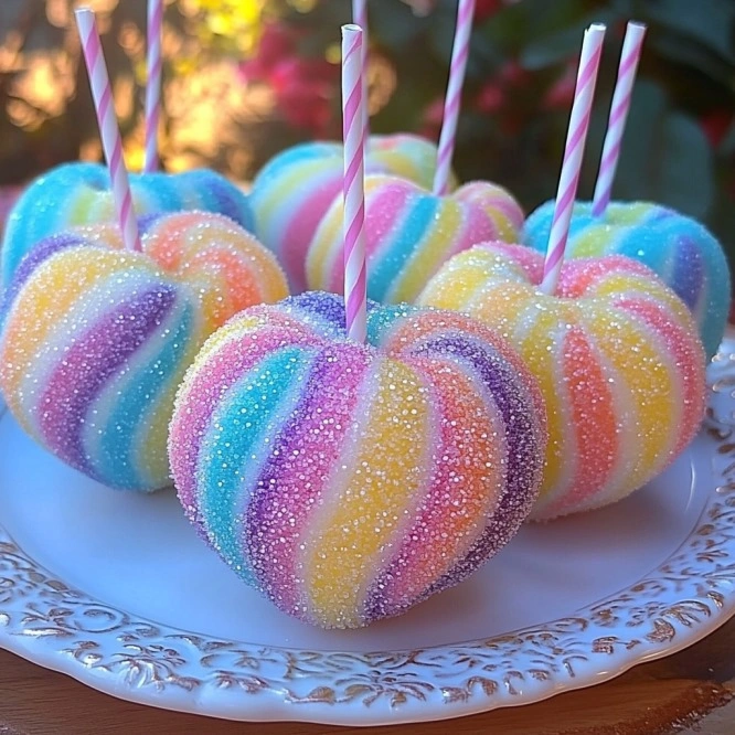 Kool-Aid Swirl Candy Apples