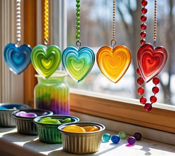 DIY melted bead suncatchers