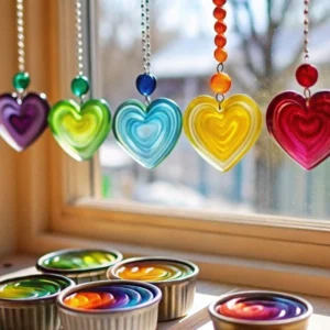 DIY melted bead suncatchers
